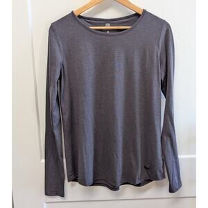 Womens Sherpa Adventure Gear Merino Wool Blend UPF 30 Top Med. Charcoal Gray EUC